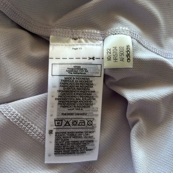 Adidas Fast Running Half Zip Long-Sleeve Silver Dawn Size 2XS - Picture 12 of 13